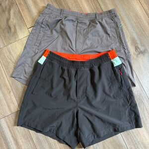 Birddogs Mens Gym Athletic Shorts Bundle 2 Pair Grey Size Medium Lined Bin A-27